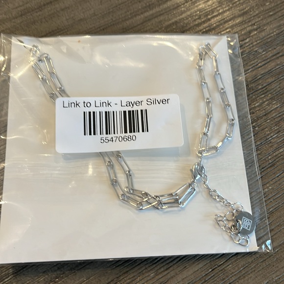 NWT - B.B. Lila Link to Link Layered Silver Necklace - Picture 5 of 5